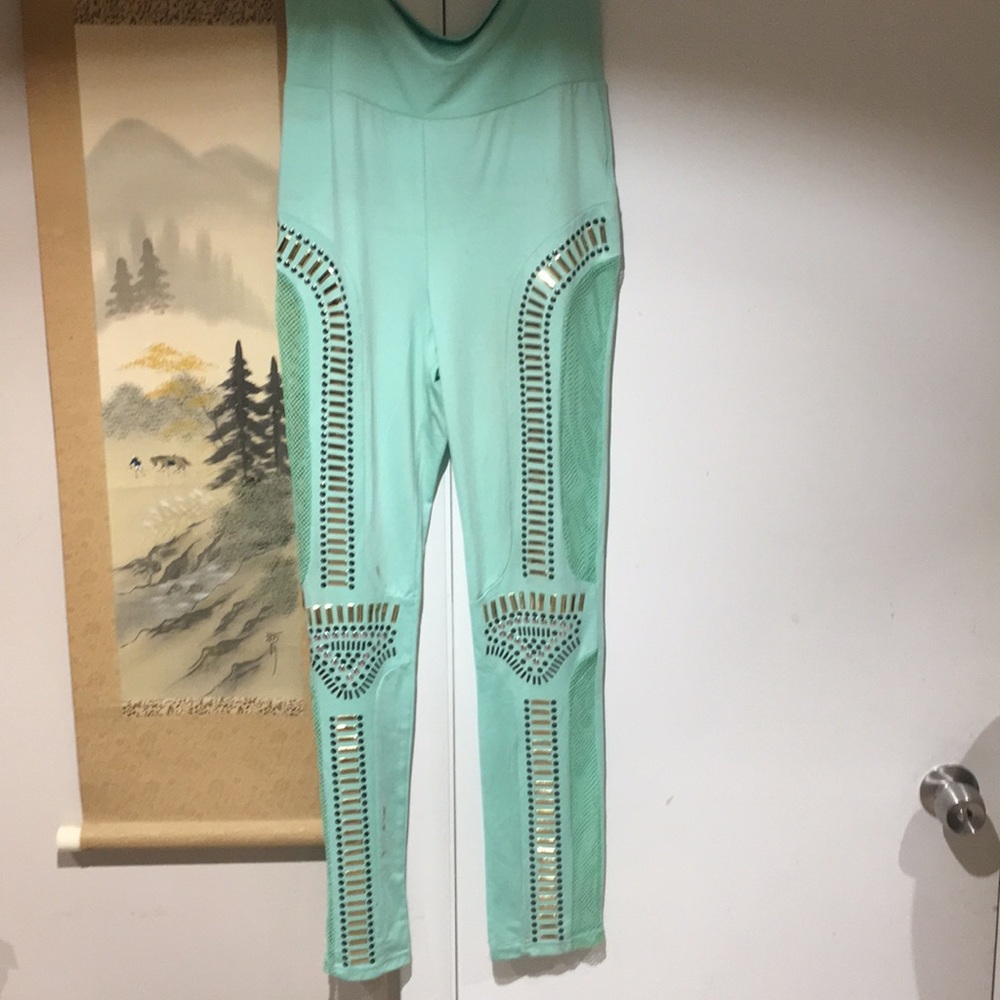 SHEER STUDDED FISHNET LEGGINGS